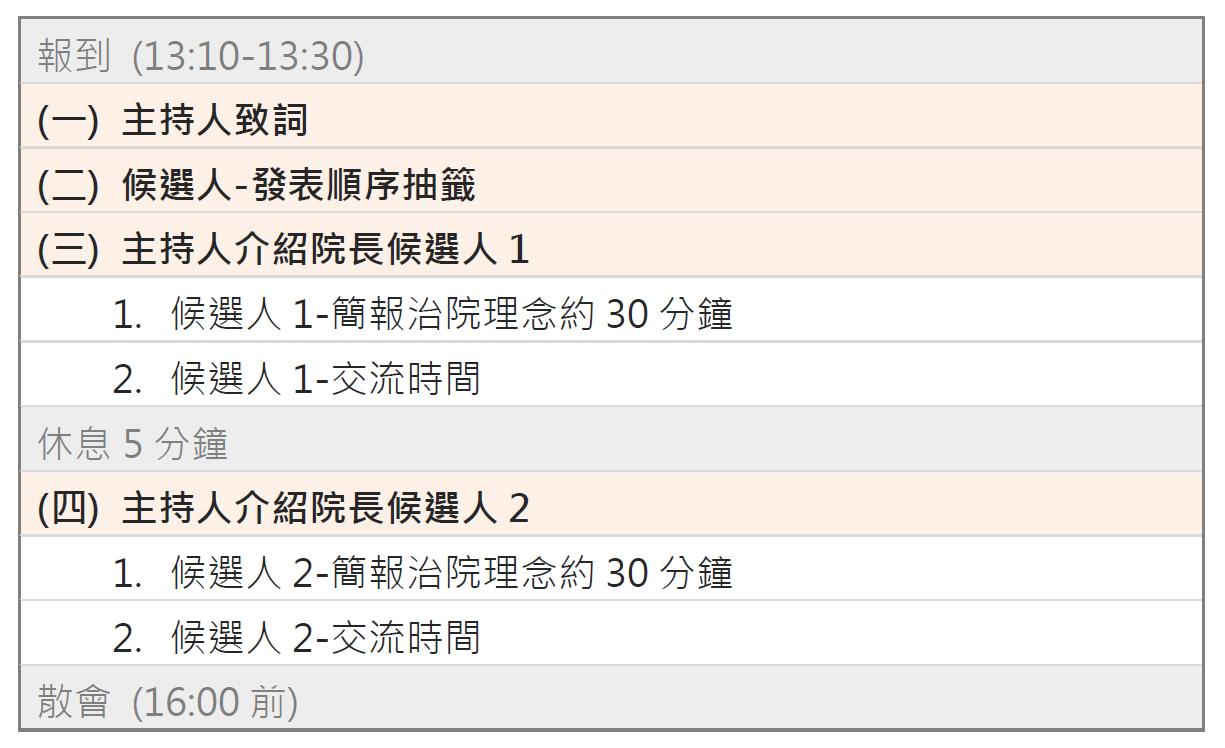 說明會流程